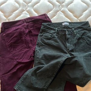 Set of 2 pairs of corduroy pants from Loft